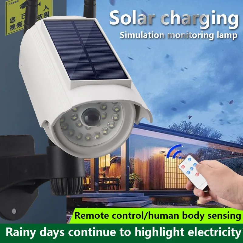 

New LED Solar Anti-Theft Lights With Monitoring Camera Street Home Outdoors Courtyards Human Sensing Ultra Bright Lighting Lamps