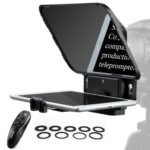Teleprompter-Kit portátil Desview T3-11inch, cristal de espejo transparente y Control remoto, Compatible con teléfono y tableta