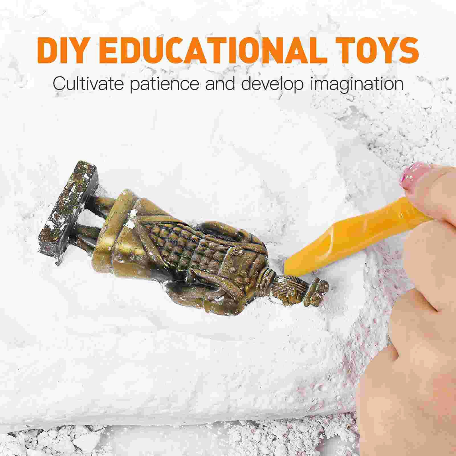 3 Sets Kids Digging Tools Plastic Hammer Toys Gemstone Girl For Gemstones And Crystals Kit Excavation Chisel Brush Educational