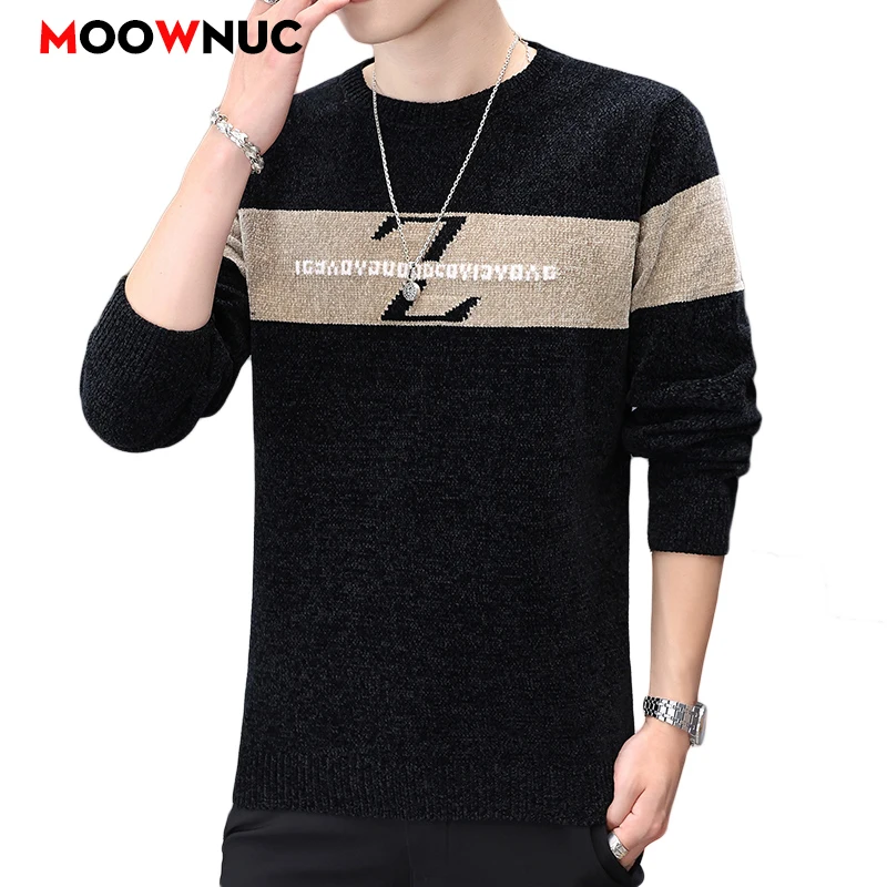 

Sweater For Men Pullovers Men's Clothing Spring Casual Streetwear Men's Sweat-shirt Knit Autumn Fashion Hombre Warm Solid Male