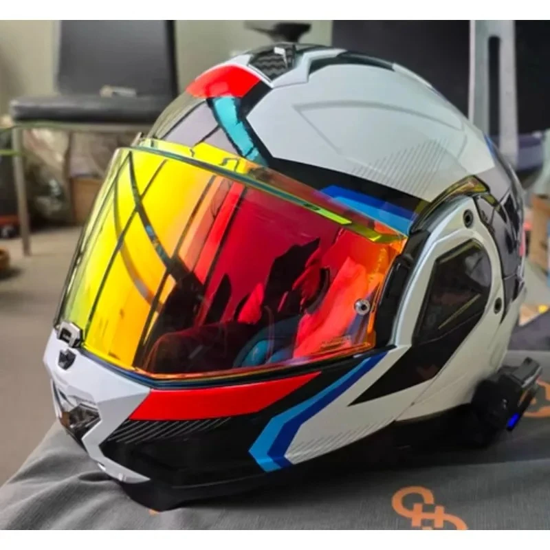 Helmet Visor for LS2 FF910 ADVANT II Flip Up Helmet Glasses Motorbike Helmet Discoloration Lens Night Vision Visor view 6