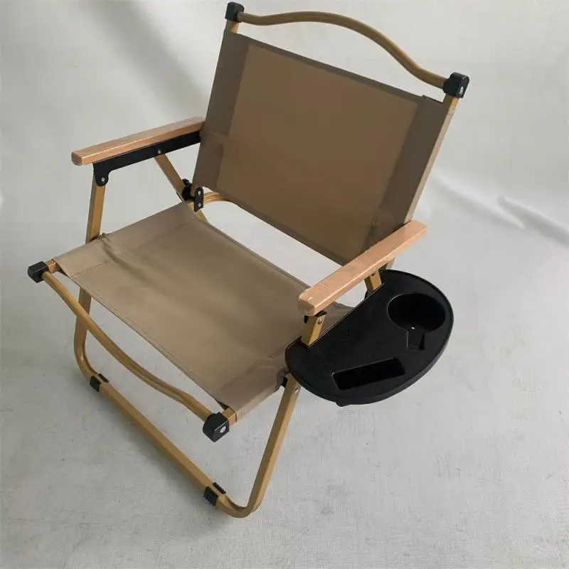 Folding Camping Picnic Outdoor Strand Stool Chair Tray Side Tray Drinking For Drink Beach Garden BBQ Chair Side Tray Cup Holder