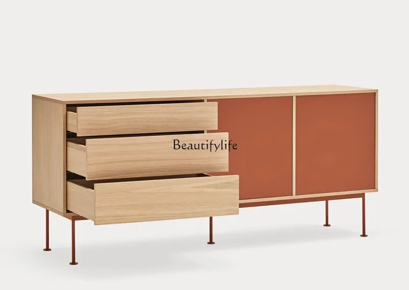 

Wabi Sandy Wind Dining Side Cabinet Simple Modern Entrance Sofa Side Cabinet