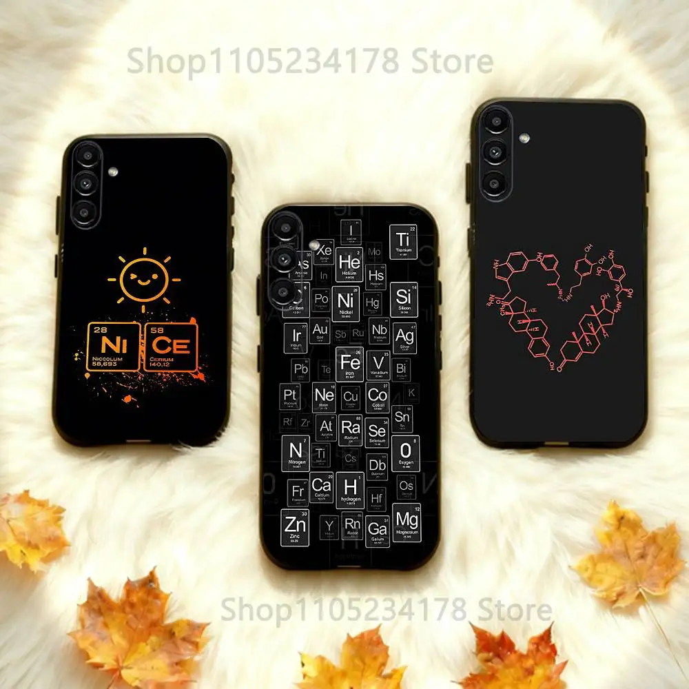 

Periodic Table Chemistry Phone Case Silicone Soft For Samsung Galaxy A73,31,32,72,41,53,52,71,22,5G,Note,J7,8,9