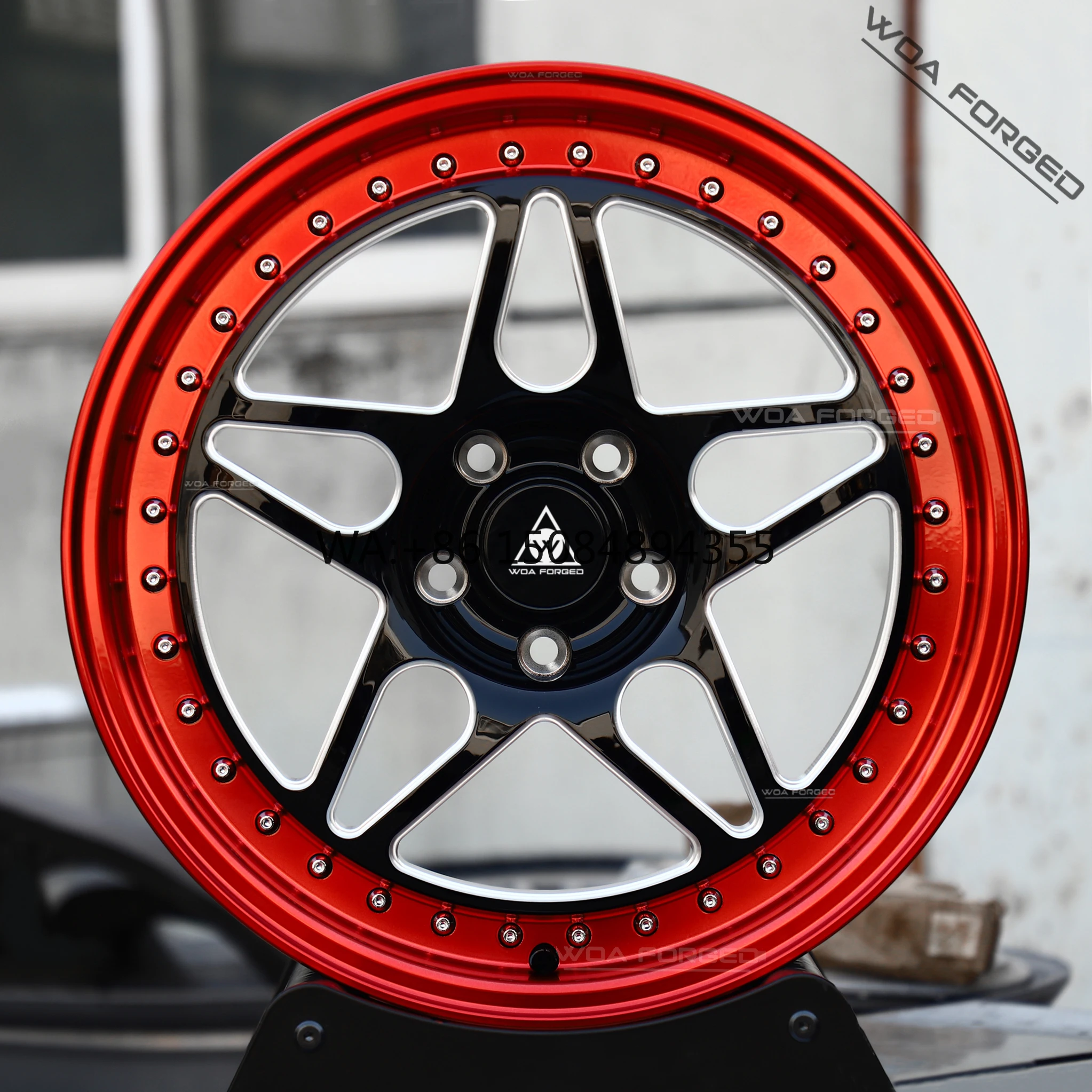 Polished Red Forged Racing Wheels 17 20 Inch Multi Bolt Patterns For Performance Custom Builds
