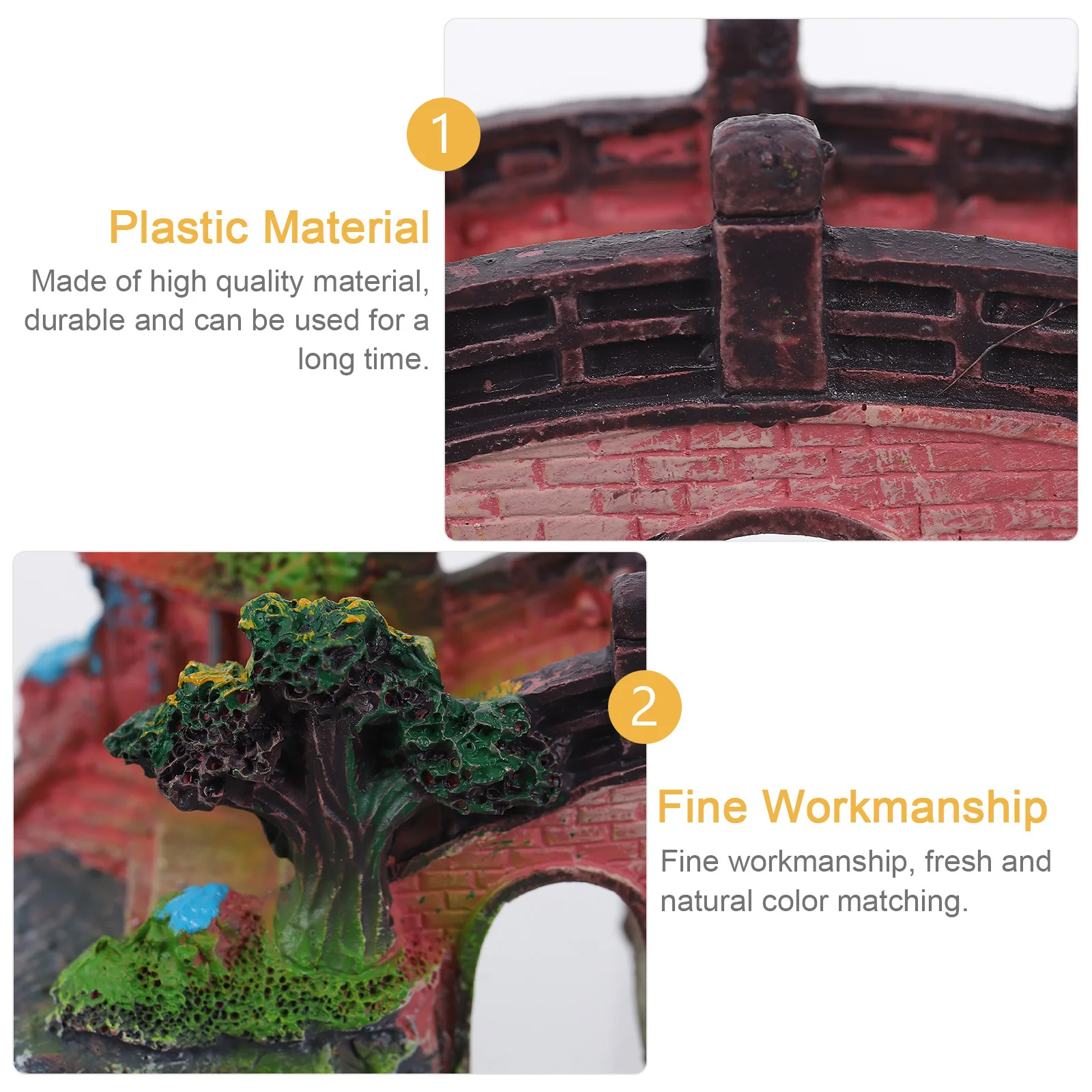 

1 pc Small Bridge Plate Decor Dish Adornment Waterproof Reusable Tabletop Ornament For Home Cafe Restaurant Bar Dining Table