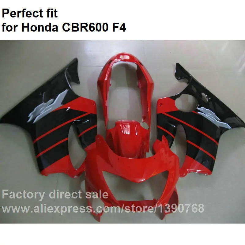 High quality ABS fairings for Honda CBR 600 F4 1999 2000 red black fairing kit CBR600 F4 99 00 DF53