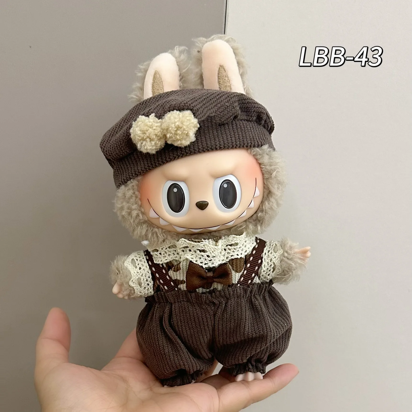 17cm 라부부 드레스 세트 DIY 옷 갈아입히기 만화 귀여운 옷 인형 액세서리