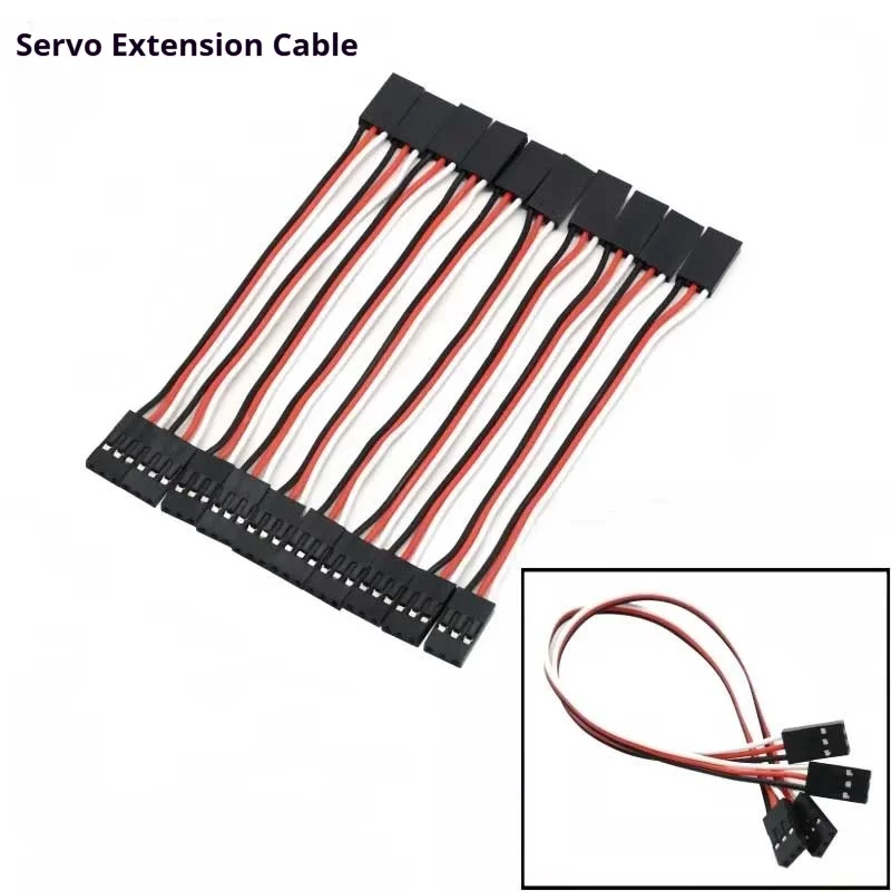 

10pcs Servo Extension Cable Male To Male Jaydeekay Plug 100mm-500mmjr Remote Control Toy Parts Extension Lead Wire For Hobby Use