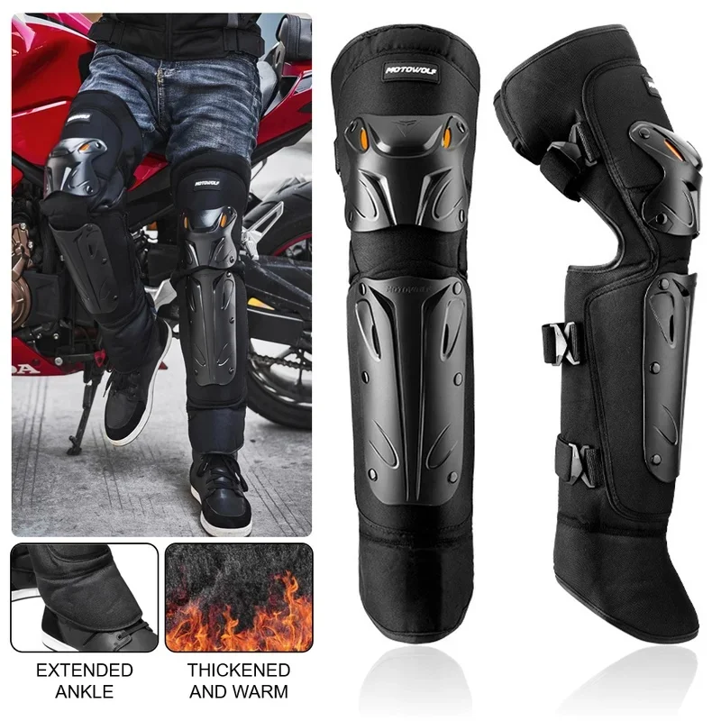 Adjustable Motorcycle Knee Elbow Pads Hard Shell Shock Absorb Drop‑Resistant Protective Gear Motocross Dirt Bike Off‑Road Racing