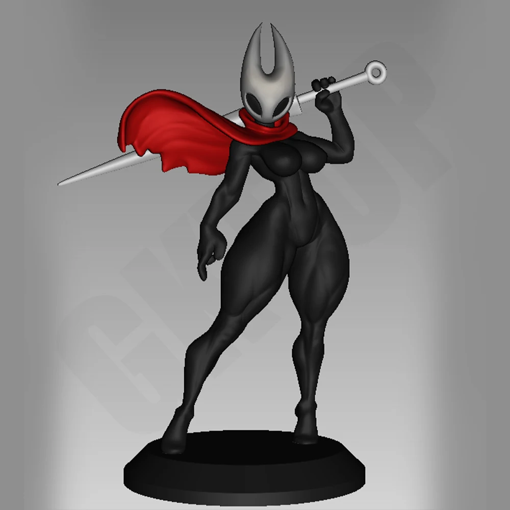 1/24 Hollow Knight Grey Sexy Resin Figurine Toy Unpainted GK Doll Unassembled 3D Print Assembly Miniature Reduction Statue Toy - Image 2