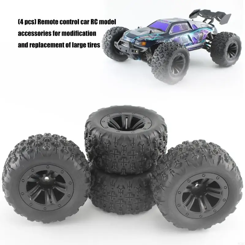 97BC Professional Grade Replacement Tires 4PCS 12mm Optimized for 1/14 1/16 Scale