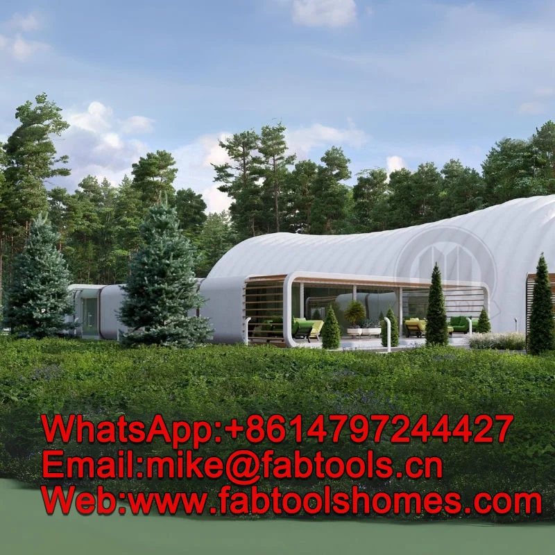 Expandable Steel Sandblasting Cabin A-Frame Arched Apple Cabin Kits for Home or Hotel Use Sandwich Panel Material