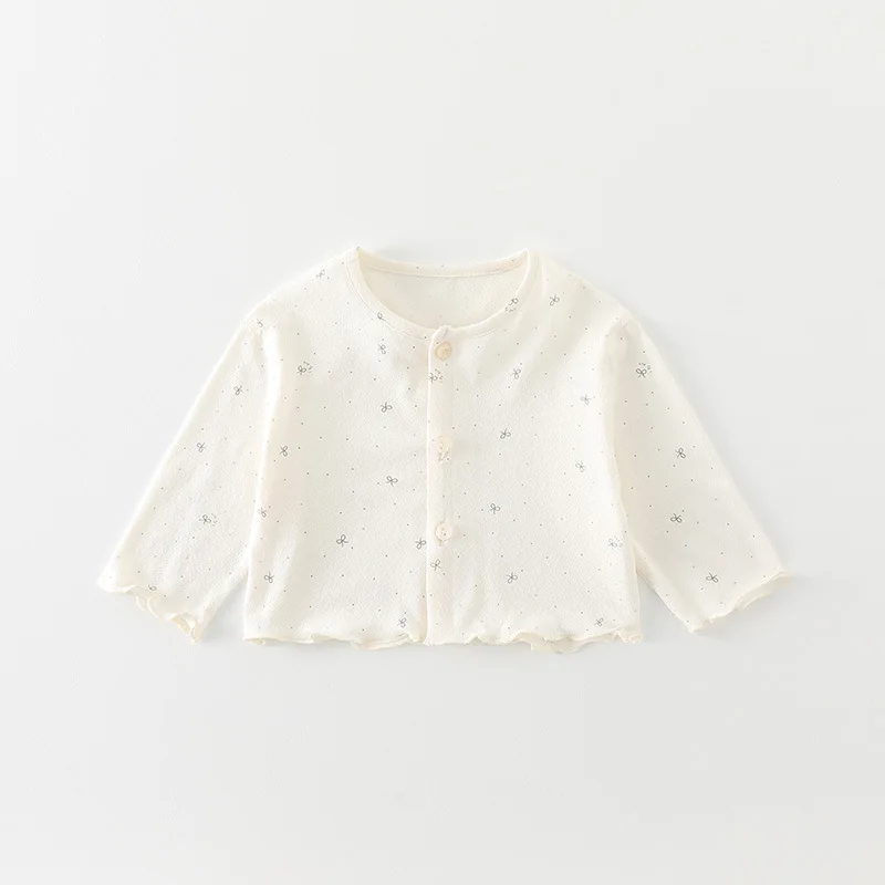 Baby Cardigan Summer Thin Jacket 2026 New Girls' Sunscreen Clothes Summer Baby Solid Color Air-conditioned Shirt Class A