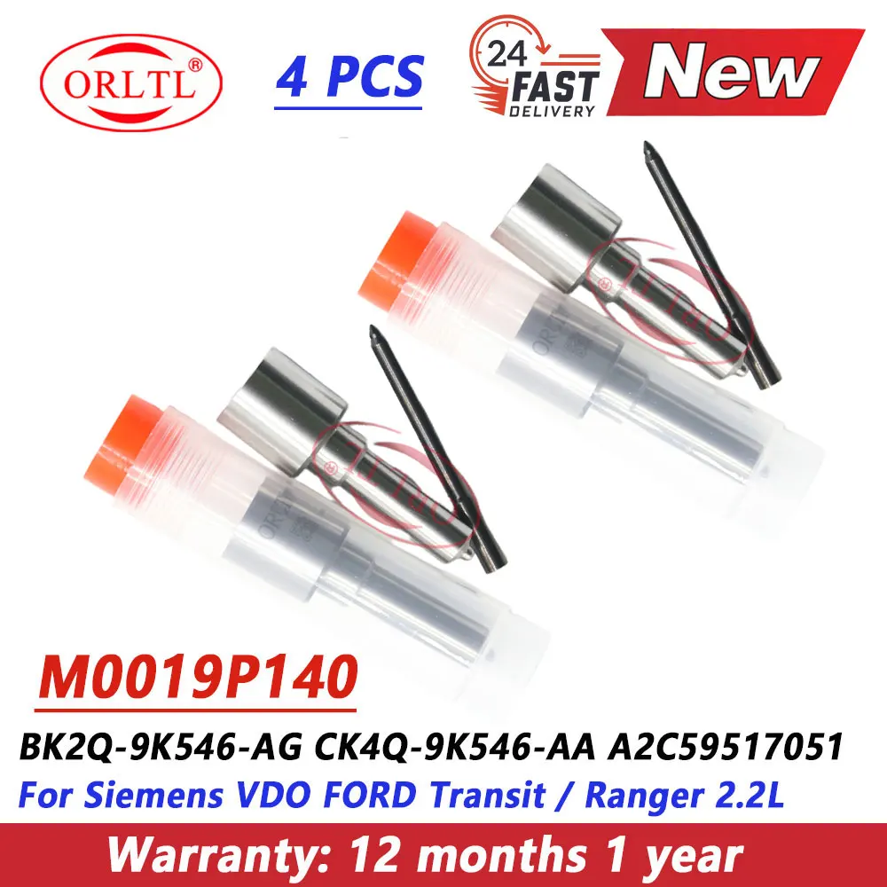 

4PCS M0019P140 Fuel Nozzle Injector BK2Q9K546AG CK4Q-9K546-AA A2C59517051 BK2Q-9K546-AG For Siemens VDO FORD Transit Ranger 2.2L