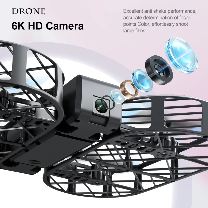 2024 New 4DRC V38 Folding Drone 6K HD Camera Aerial Photography WIFI Grid Protection Gesture Photography RC Aircraft Kid\'s Toy