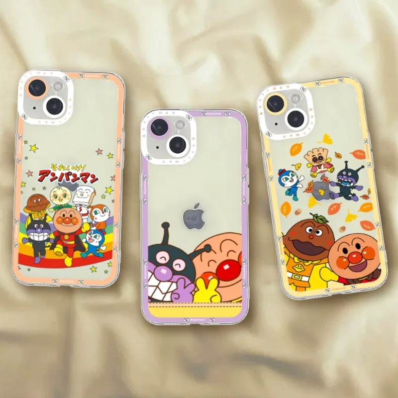 Fashion Anpanman Bread Phone Case Angel Eyes For iPhone 14 13 12 11 Pro Max Mini XS 14 Plus 12 13 MINI Soft Transparent Cover