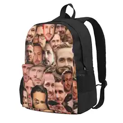 Ryan Gosling Hot Sale Schoolbag Backpack Fashion Bags Ryan Gosling Hot Abs Lala Land Film Movie Laughing Bff Guys Man In Love