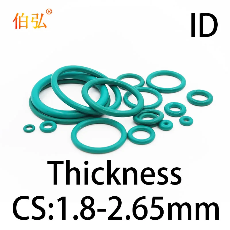 O-ring thickness 1.8/2.65mm CS fluororubber FKM sealing temperature resistant gasket rubber ring complete in specifications