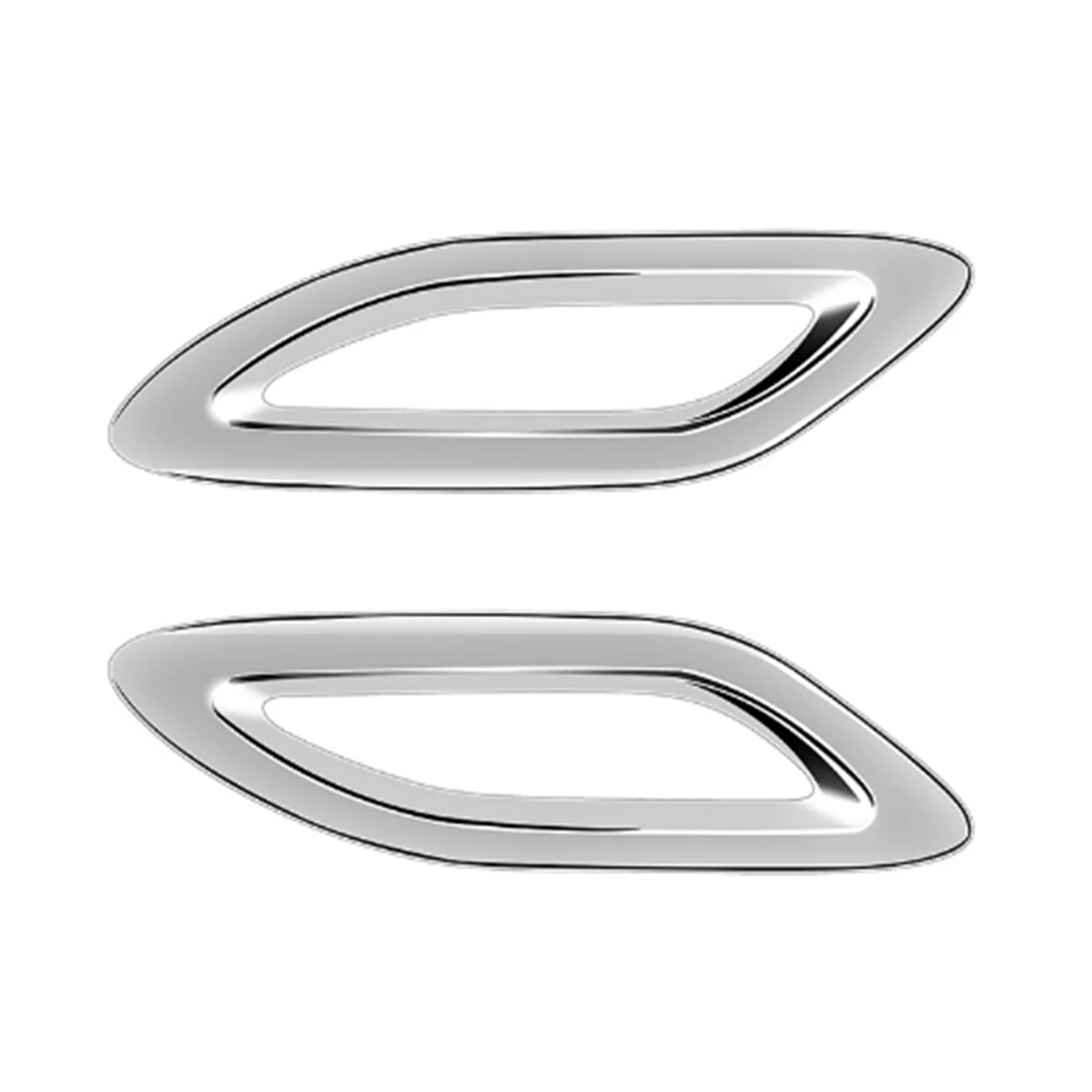 Car Silver Rear Tail Fog Light Lamp Frame Cover Trim for Toyota Alphard 40 Series 2023+ Car Accessories