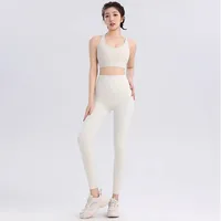 Women Breathable Yoga Set 2pcs Sport Suit Gym Wear Workout Clothes Gym Crop Top High Waist Legging Fitness Bra Set Sports Suits - Image 4