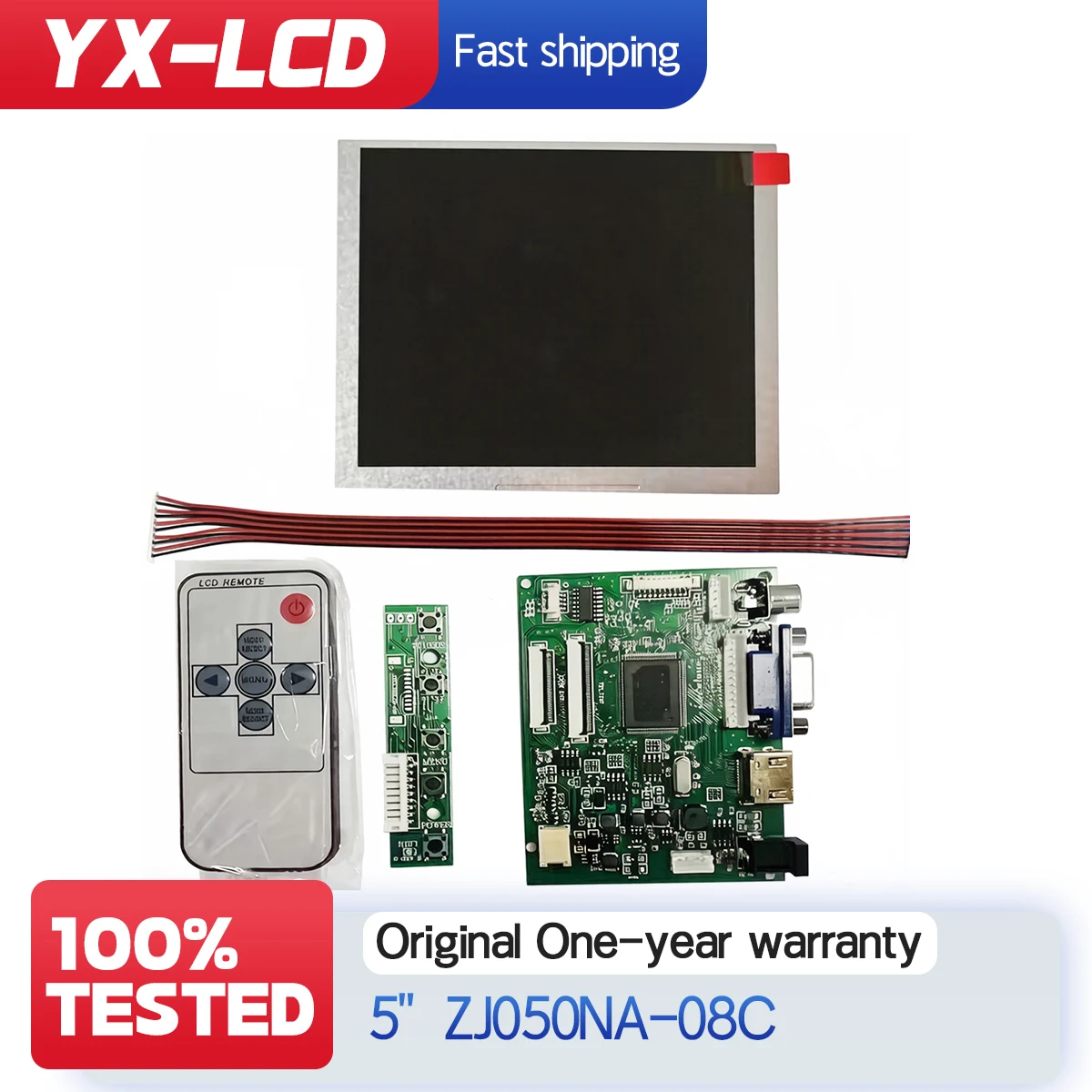 

ZJ050NA-08C 5-дюймовый ЖК-дисплей 640x480 с платой драйвера VGA + AV