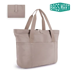 BAGSMART Borsa da donna Eco Borsa tote riutilizzabile pieghevole di grande capacità Borsa versatile per borsa per la spesa per studenti da lavoro per pendolari