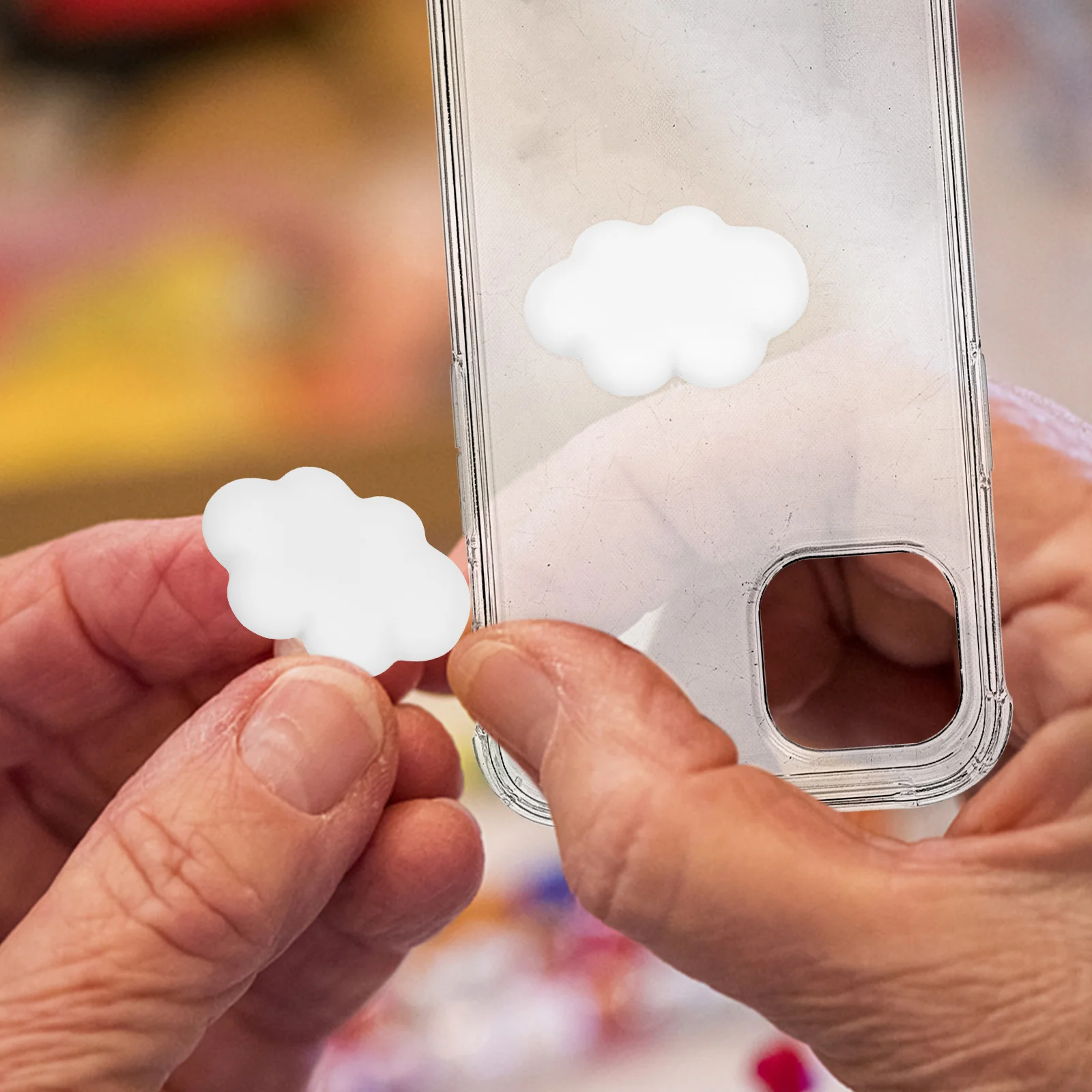 

100pcs Resin Clouds Diy Accessories For Cellphone Pencil Case Handmade Material Lightweight Creative Chic Decorative Ornaments