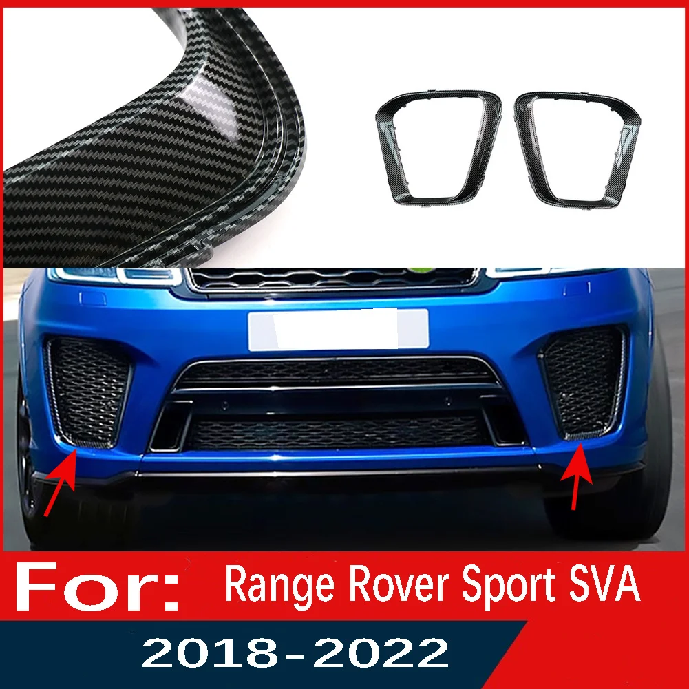 

Carbon Fiber Car Bumper Fog Light Frame Fog Lamp Cover Cap Shell For Land Range Range Rover Sport SVR 2018 2019 2020 2021 2022