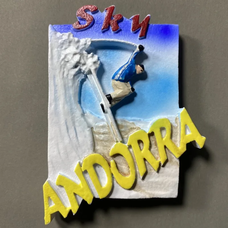 Europe Andorra 3D Fridge Magnets Tourism Souvenir Refrigerator Magnets Sticker Collection Handicraft Decoration Articles