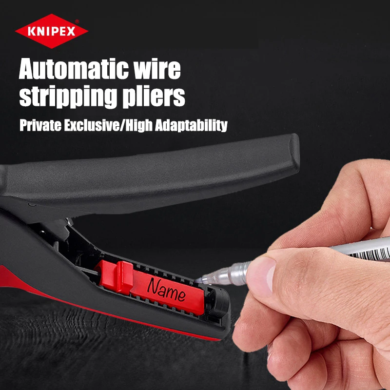 KNIPEX PreciStrip16 adaptive wire stripping pliers, 8-inch self-adjusting electrician wire breaking pliers manual tool 1252195