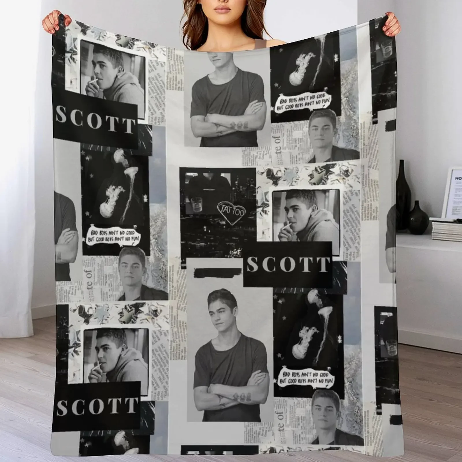 Bad boys ain't no good but good boys ain't no fun (Hardin Scott/Hero Fiennes Tiffin) Throw Blanket Mother’s day blanket gift