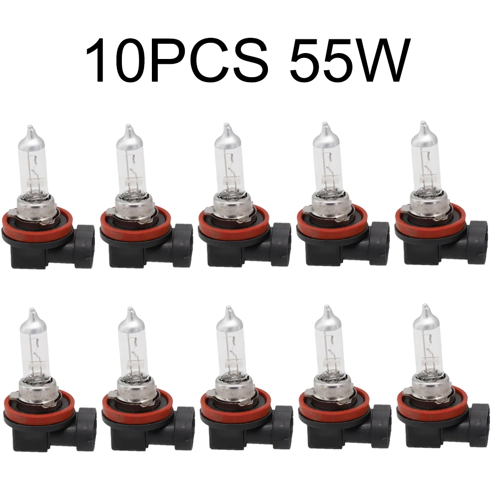 for h11 Halogen Light Brand New Bulb High Quality Practical Quartz White for ultra White 10pcs 12V 55W 6000K