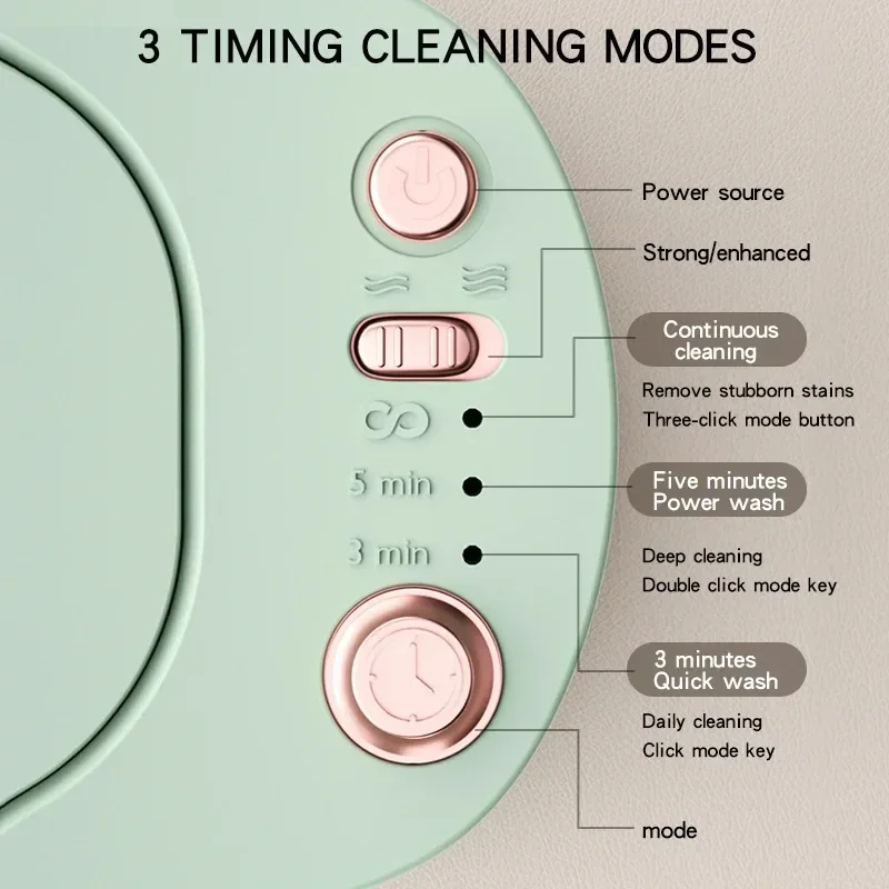 Clean Ultrasonic Cleaner High-Frequency USB Rechargeable Strength Adjustment Timing Household Cleaning Machine Jewelry