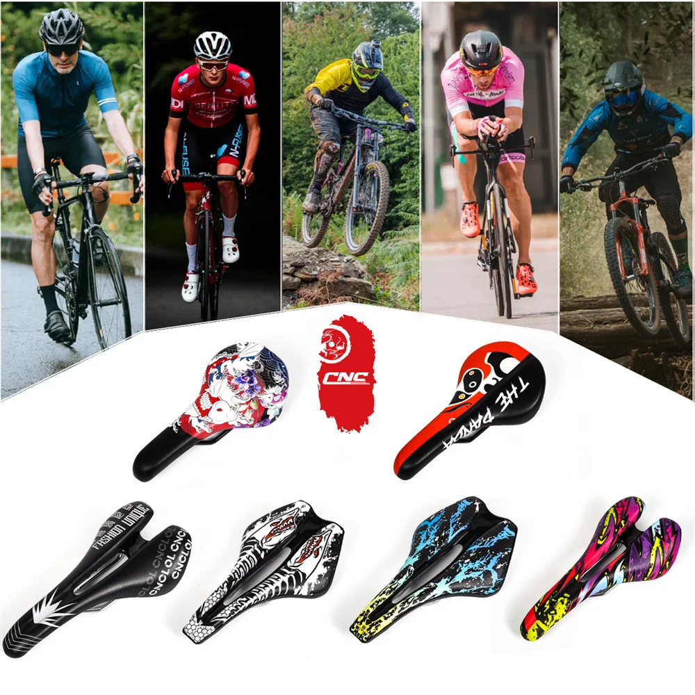 CNC Bicycle Saddle Shock Absorbing Comfortable Road Bike Seat PU Ultralight  MTB Saddles Racing