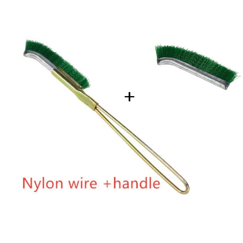 Эффективный мини-набор проволочных щеток для очистки, удаления ржавчины и полировки, латунные нейлоновые и стальные щетки с удобными ручками
