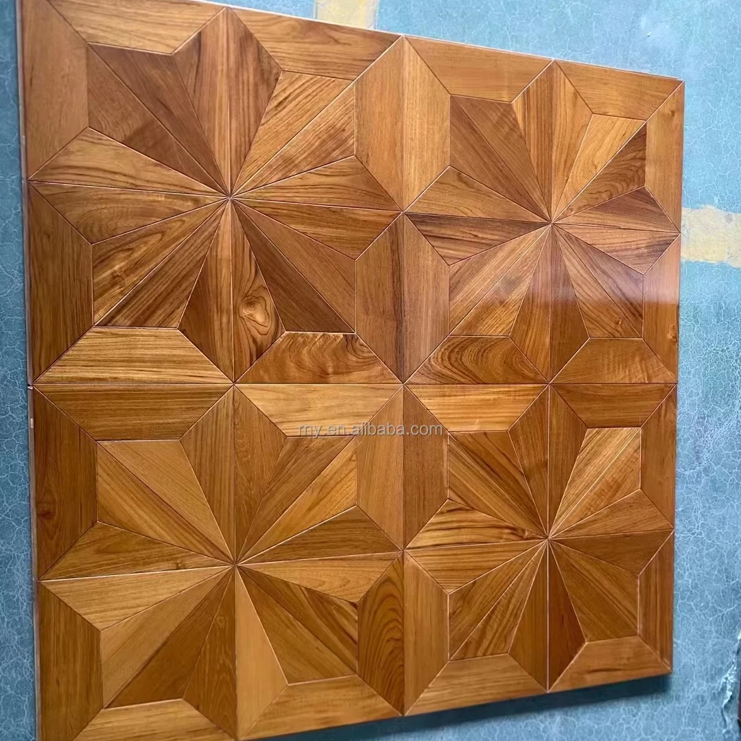 نسخة مخصصة من الأرضيات المصنوعة من خشب الساج الطبيعي وبلاط باركيه الفيلا