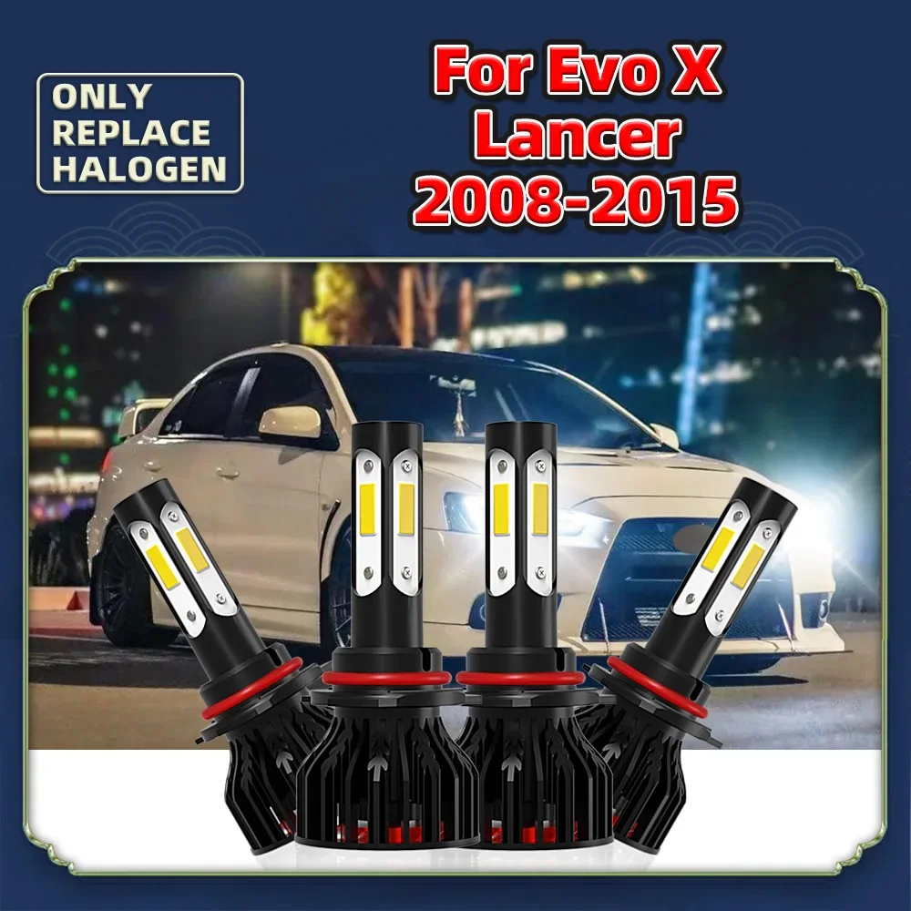 20000LM Auto Car Headlight LED 360° 9005 9006 High Low Lamps For Mitsubishi Evo X Lancer 2008 2009 2010 2011 2012 2013 2014 2015