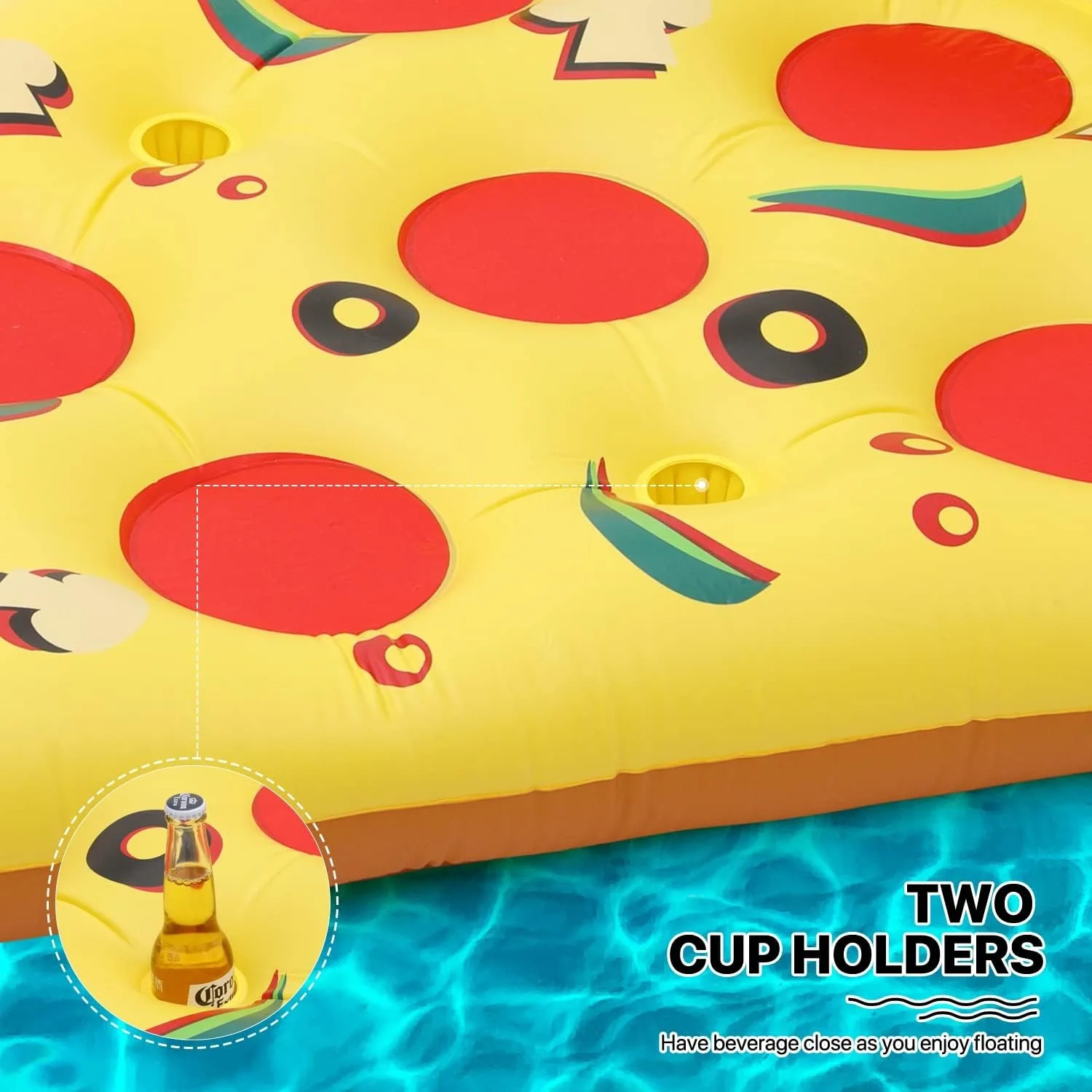 Flotador de piscina para adultos, flotadores gigantes inflables, rebanadas de Pizza, balsas de lago, flotador de natación, paseo en la playa de verano, diversión con agua para fiestas