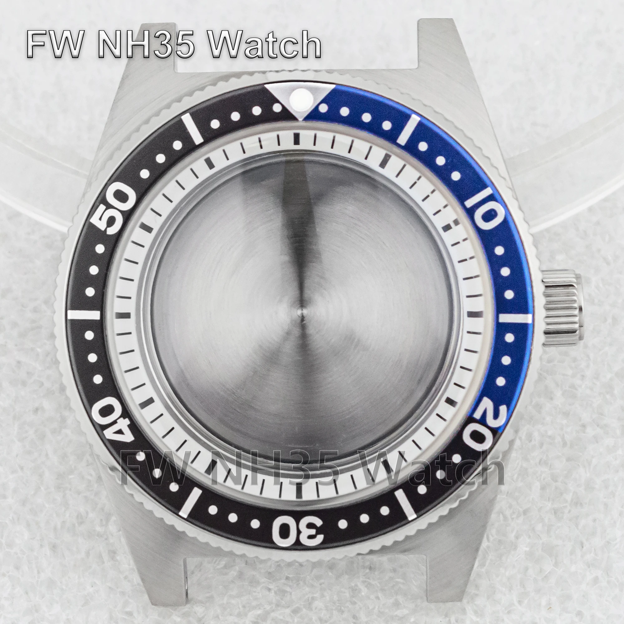 

NH35 Case for 62MAS Bubble Mirror Glass Aluminum Bezel 30ATM Stainless Steel Diving Watch Case Fit 4R36 NH34 NH35 NH36 Movement