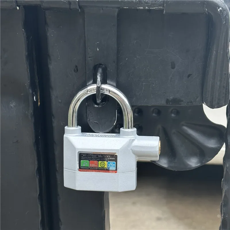 Falante waterproof Alarm door padlock 110db Siren Alarm Lock Universal Anti-Theft Padlock for Bicycle Motorcycle Door Gate