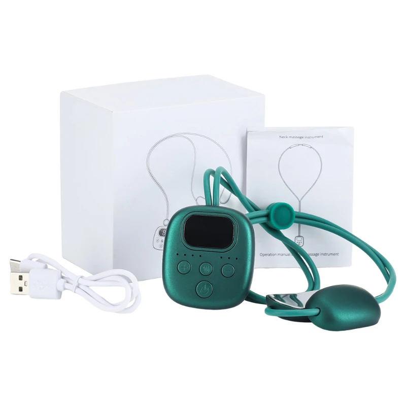 

Mini Cervical Massager Portable and Lightweight EMS Dual Pulse Heating Neck Massage Multifunction