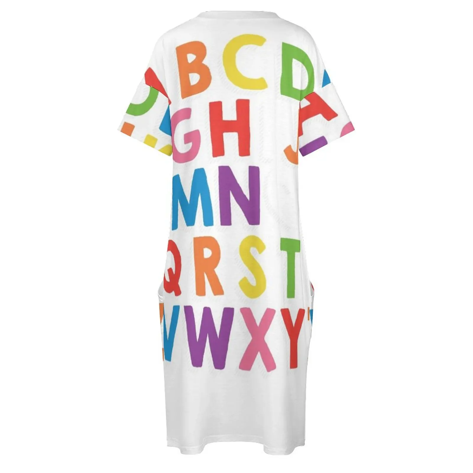 Je t'aime le t-shirt graphique Alphabet parfait pour les jardins d'enfants, les préscolaires et les enseignants! Robe ample à poches Robe longue