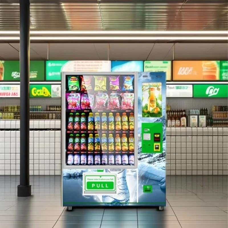 

Customized Wholesale Combo Vending Machine 21.5 Inch Touch Screen Card Reader Snacks Drinks Vending Machine for Office