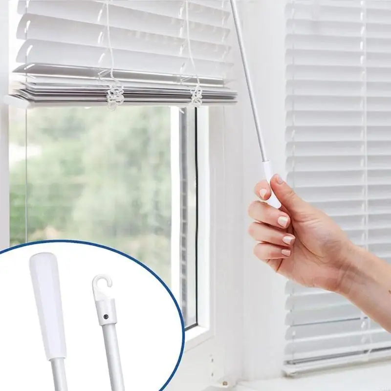 11.81in Fiberglass Blind Wand with Hook Grip, Simple Tilt Control for Vertical Blinds, Window Curtain Rod Accessories X3UC