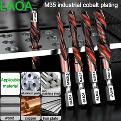 LAOA spiral taps for M35 cobalt-containing machines, composite taps, drilling and tapping integrated chamfering stainless steel