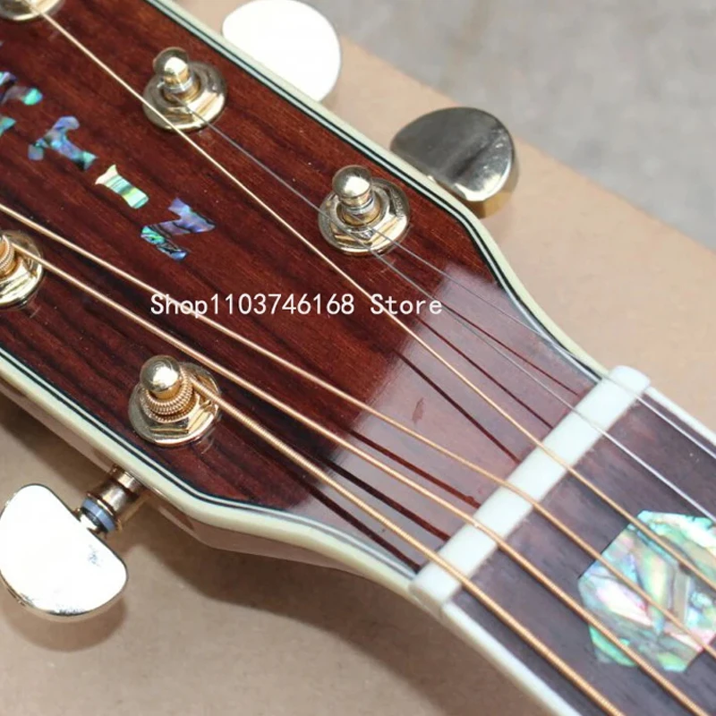 41 pulgadas/guitarra M-D45 personalizada/parte superior de abeto macizo/diapasón de palisandro/20 trastes/6 cuerdas guitarra eléctrica acústica