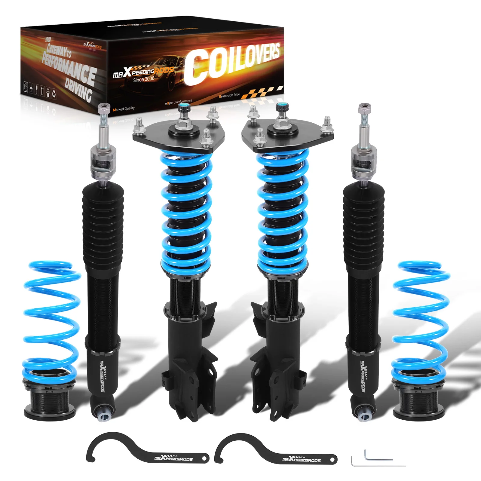 Kit de suspensão amortecedor ajustável de 24 vias Coilovers para Kia Sportage 2017-2022
