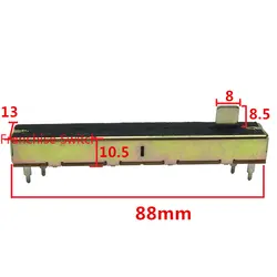 10PCS New Single Link Direct Sliding Potentiometer A10K Mixer Pusher 4 Pin Total Length 88mm Stroke 60mm