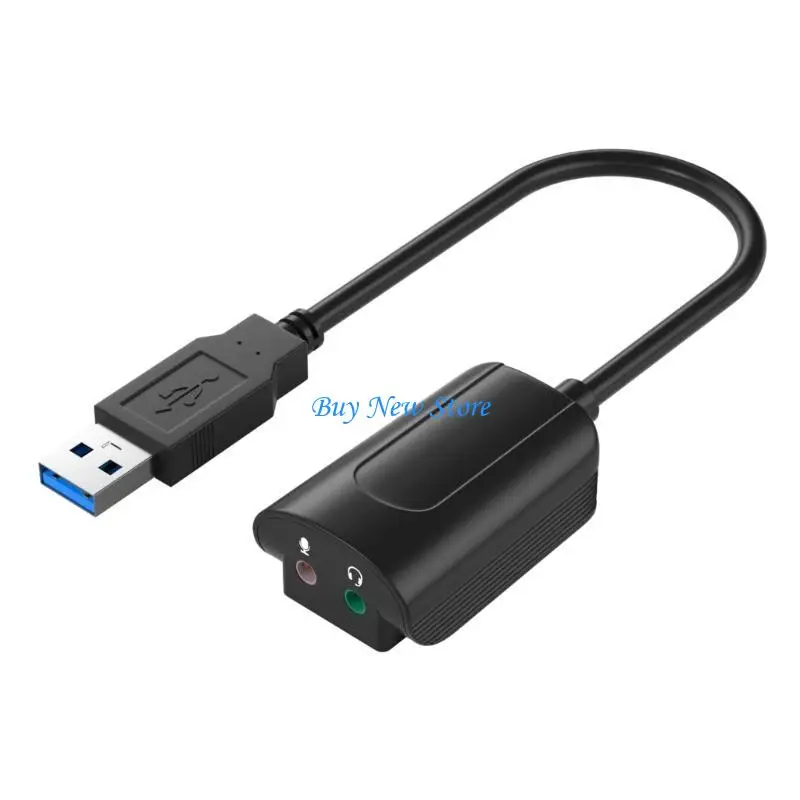 20CE External 7.1 USB Sound Card Audios Adapter Stereokonverter für Headset -Mikrofon -Ohrhörer -Laptop -Desktops